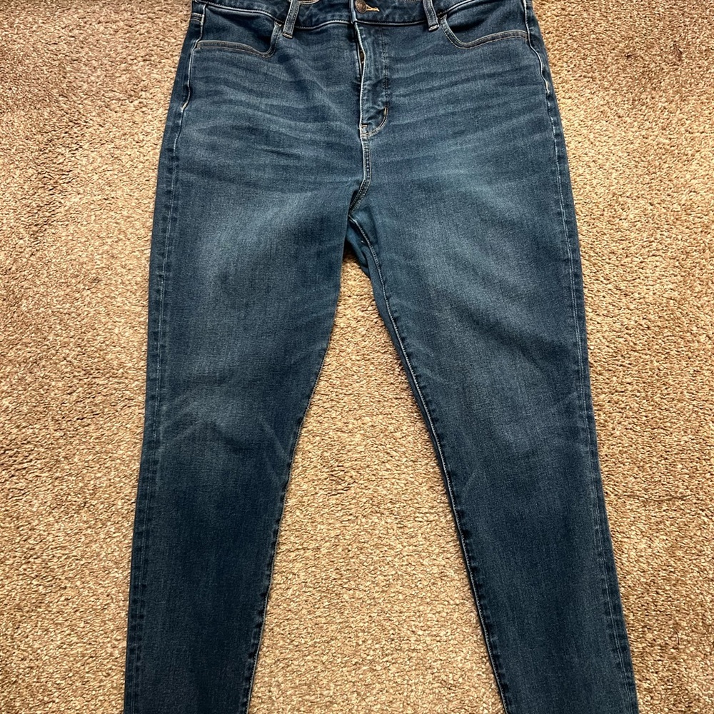 American Eagle Outfitters Dark Blue Women’s Skinny Jeans Stretchy High Rise